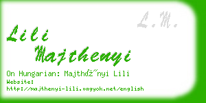 lili majthenyi business card